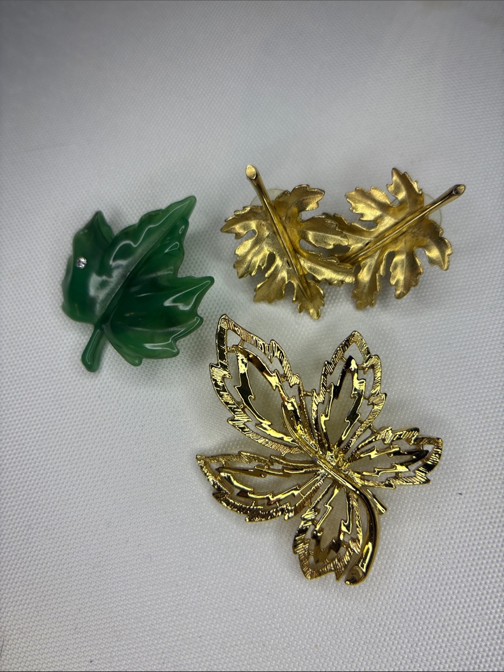 ๐ Avon fall leaf brooch earring trio